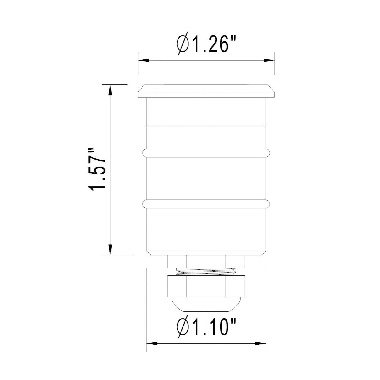 Luz Black Brass Mini In Ground Well Light