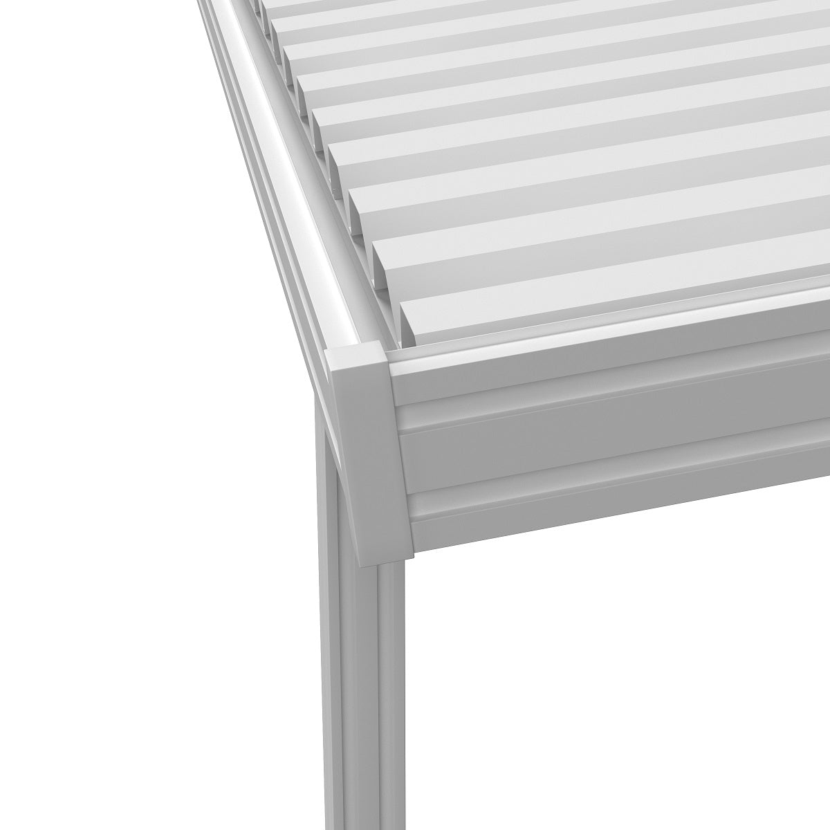 10 ft. Deep x 22 ft. Wide Attached Aluminum Patio Cover - 5 Posts - (30lb Medium/High Snow Area)