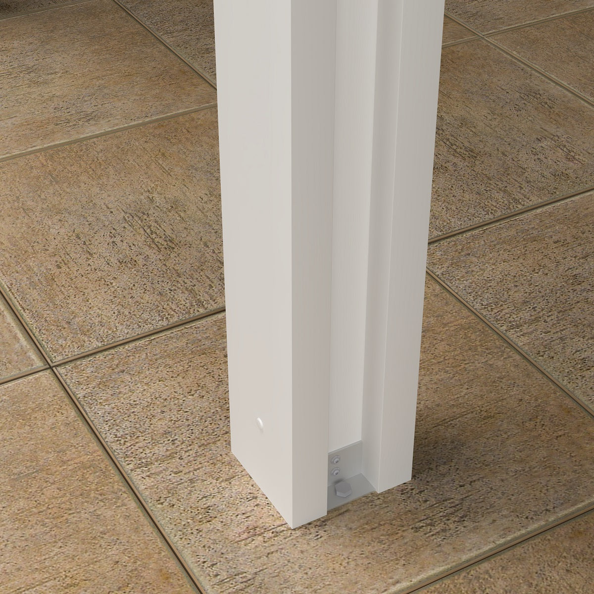 08 ft. Deep x 08 ft. Wide White Attached Aluminum Pergola -2 Posts - (10lb Low Snow Area) (Copy)