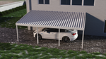10 ft. Deep x 24 ft. Wide Ivory Attached Aluminum Carport -4 Posts - (10lb Low Snow Area)