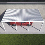 10 ft. Deep x 18 ft. Wide Ivory Attached Aluminum Carport - 4 Posts - (30lb Medium/High Snow Area)