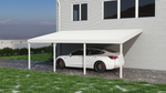 10 ft. Deep x 18 ft. Wide Ivory Attached Aluminum Carport - 4 Posts - (30lb Medium/High Snow Area)