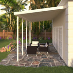 10 ft. Deep x 22 ft. Wide Ivory Attached Aluminum Patio Cover - 5 Posts - (30lb Medium/High Snow Area)