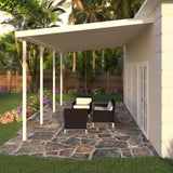 08 ft. Deep x 36 ft. Wide Ivory Attached Aluminum Patio Cover -5 Posts - (10lb Low Snow Area)