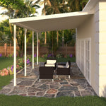 14 ft. Deep x 30 ft. Wide Ivory Attached Aluminum Patio Cover -5 Posts - (10lb Low Snow Area)